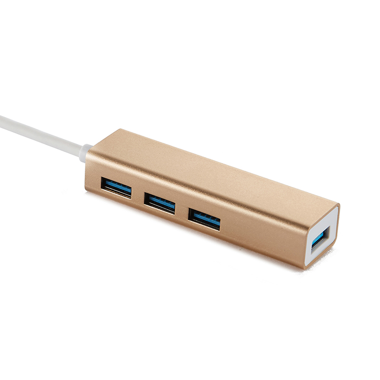 4-Port USB 3.0 Hub Long Cable 1ft,3ft with Micro-B Charging Port, Compatible